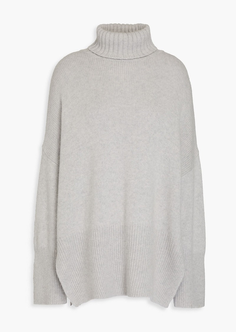 Autumn Cashmere - Oversized knitted turtleneck sweater - Gray - XS