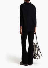 Autumn Cashmere - Oversized ribbed cashmere turtleneck sweater - Black - XS