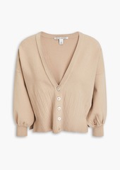 Autumn Cashmere - Pintucked knitted cardigan - Neutral - XS