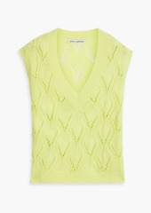 Autumn Cashmere - Pointelle-knit cashmere vest - Yellow - XS