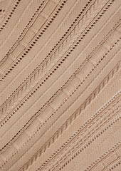 Autumn Cashmere - Pointelle-knit cotton cardigan - Neutral - L