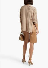 Autumn Cashmere - Pointelle-knit cotton cardigan - Neutral - S