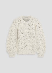 Autumn Cashmere - Pointelle-knit Donegal cashmere sweater - White - XS