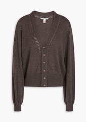 Autumn Cashmere - Pointelle-trimmed cashmere cardigan - Brown - XS