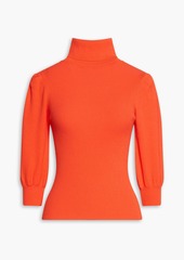 Autumn Cashmere - Ribbed bouclé-knit turtleneck sweater - Orange - XL