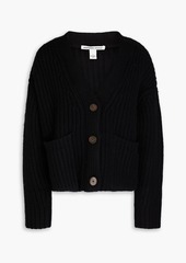 Autumn Cashmere - Ribbed-knit cardigan - Black - L