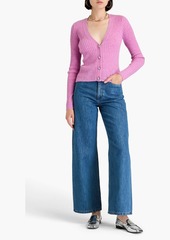 Autumn Cashmere - Ribbed cashmere cardigan - Pink - XS