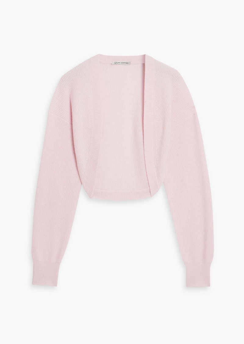 Autumn Cashmere - Ribbed cashmere cardigan - Pink - XS