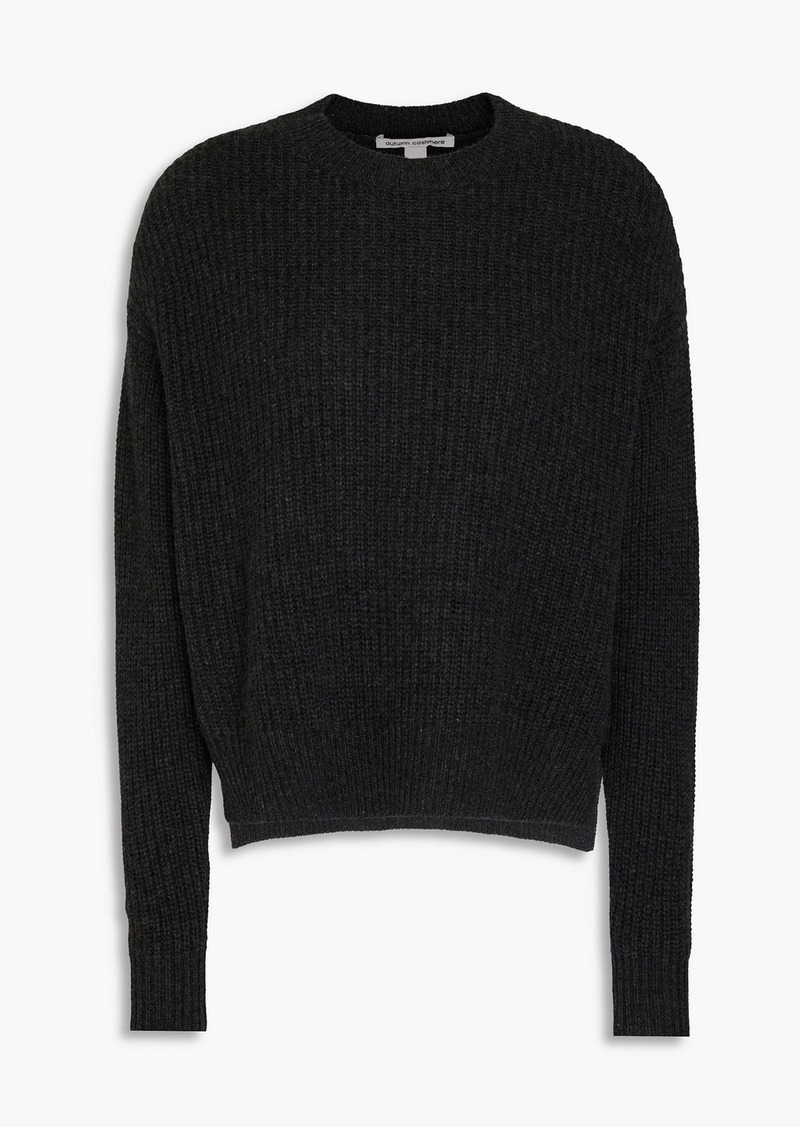 Autumn Cashmere - Ribbed cashmere sweater - Gray - XS