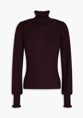 Autumn Cashmere - Ribbed cashmere turtleneck sweater - Purple - S