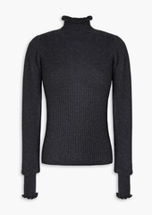 Autumn Cashmere - Ribbed cashmere turtleneck sweater - Purple - S