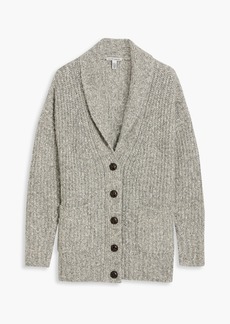 Autumn Cashmere - Ribbed cotton-blend cardigan - Gray - S
