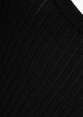 Autumn Cashmere - Ribbed cotton midi dress - Black - XL
