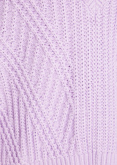 Autumn Cashmere - Ribbed cotton sweater - Purple - S