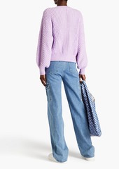Autumn Cashmere - Ribbed cotton sweater - Purple - M