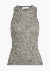 Autumn Cashmere - Ribbed cotton tank - Gray - XS