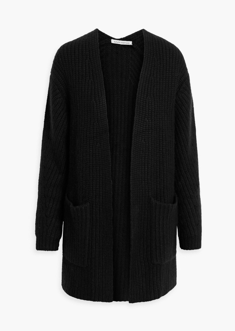 Autumn Cashmere - Ribbed-knit cardigan - Black - M