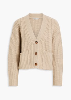 Autumn Cashmere - Ribbed-knit cardigan - Neutral - L