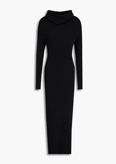 Autumn Cashmere - Ribbed-knit midi dress - Black - S
