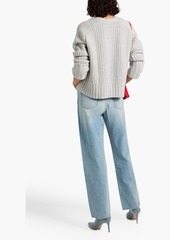 Autumn Cashmere - Ribbed-knit sweater - Gray - S