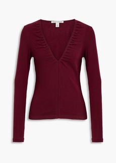 Autumn Cashmere - Ruched cashmere sweater - Burgundy - S