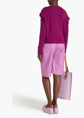 Autumn Cashmere - Ruffled cashmere sweater - Purple - L