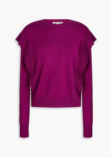 Autumn Cashmere - Ruffled cashmere sweater - Purple - S