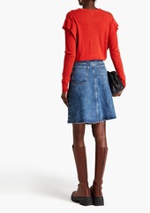 Autumn Cashmere - Ruffled cashmere sweater - Red - S