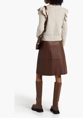 Autumn Cashmere - Ruffled intarsia cashmere sweater - Neutral - M