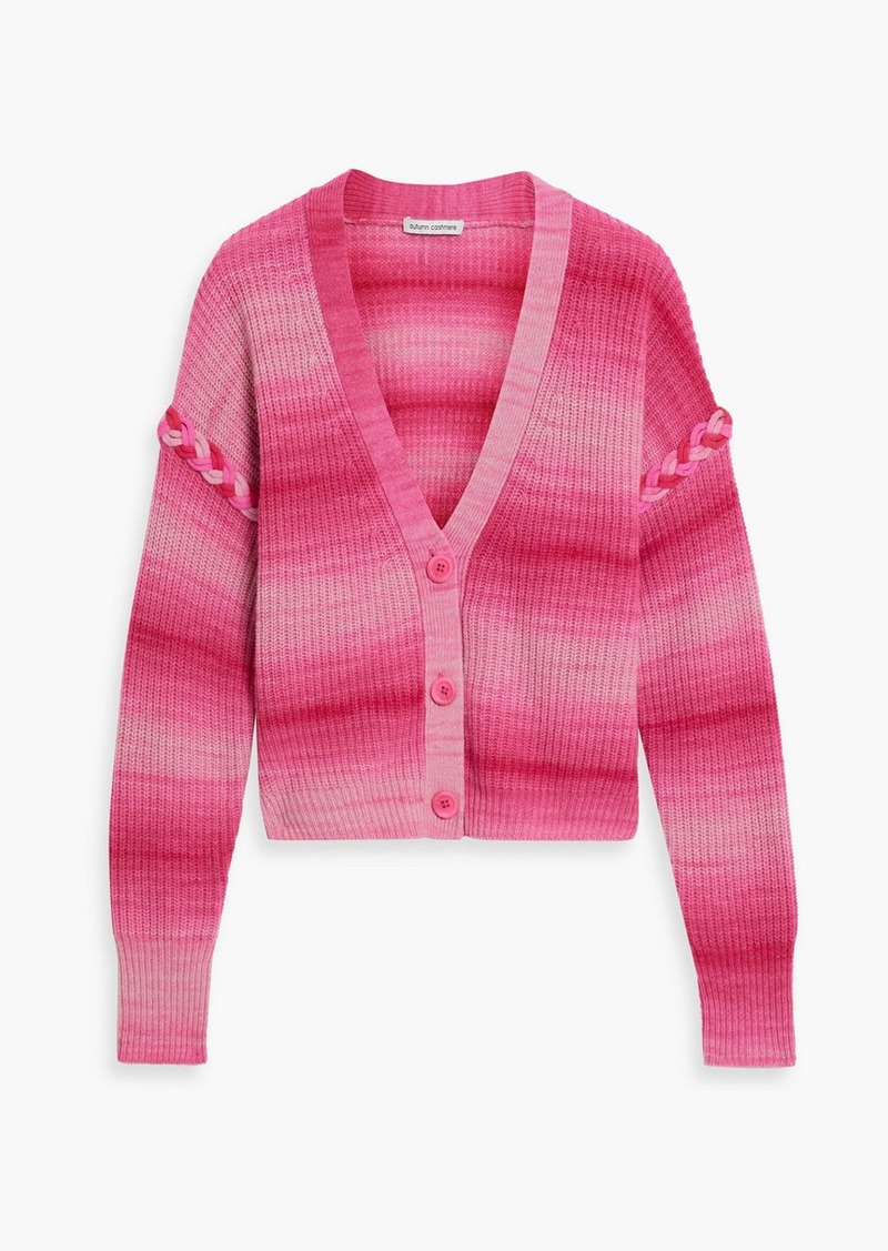 Autumn Cashmere - Space-dyed cashmere and wool-blend cardigan - Pink - S