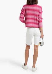 Autumn Cashmere - Space-dyed cashmere and wool-blend cardigan - Pink - S