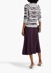 Autumn Cashmere - Striped cashmere sweater - Gray - M