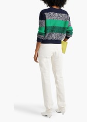 Autumn Cashmere - Striped cashmere sweater - Green - S