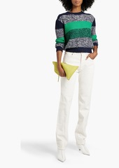 Autumn Cashmere - Striped cashmere sweater - Green - S