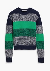 Autumn Cashmere - Striped cashmere sweater - Green - S