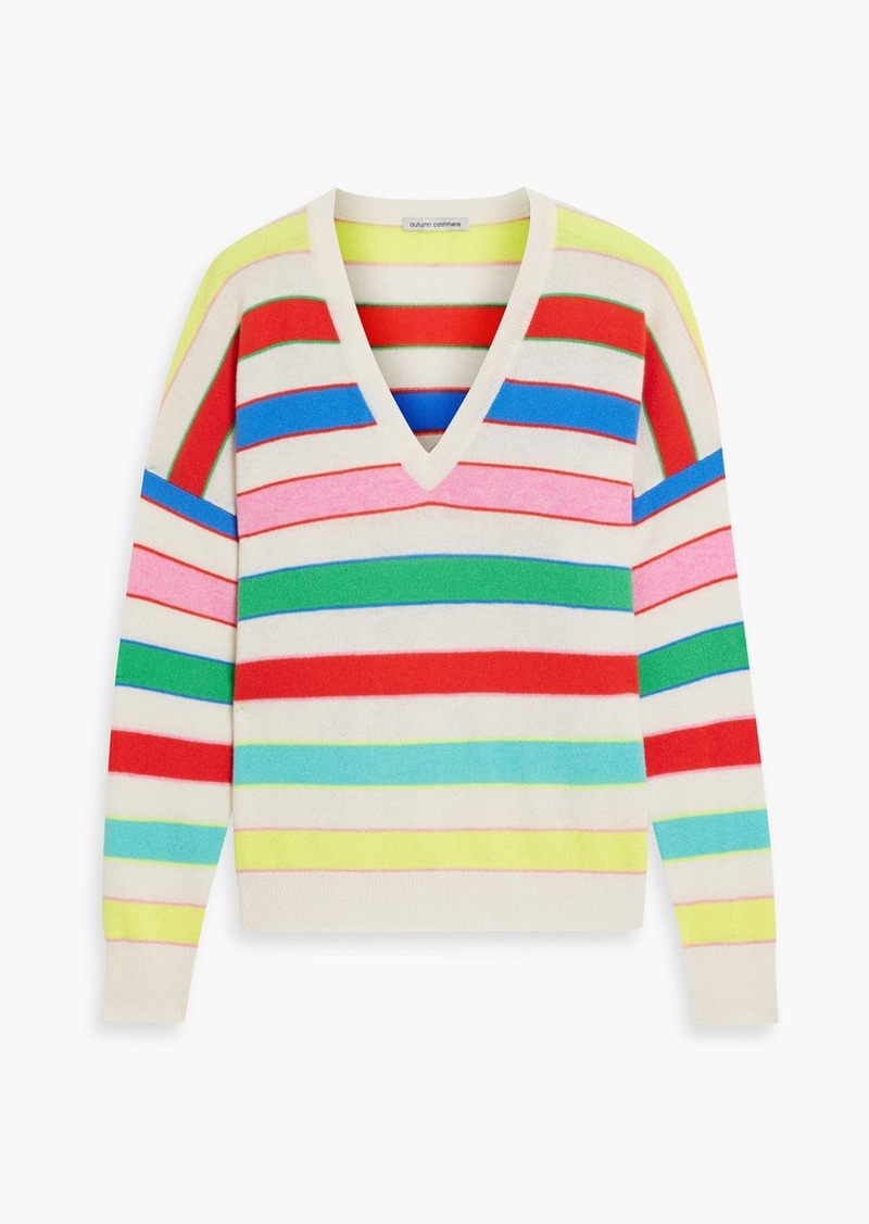 Autumn Cashmere - Striped cashmere sweater - Multicolor - S