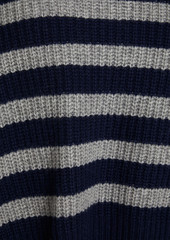 Autumn Cashmere - Striped cashmere turtleneck sweater - Purple - S