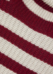 Autumn Cashmere - Striped cashmere turtleneck sweater - Red - S