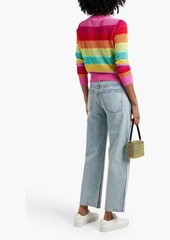 Autumn Cashmere - Striped crochet-knit cotton sweater - Multicolor - L