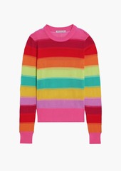 Autumn Cashmere - Striped crochet-knit cotton sweater - Multicolor - L