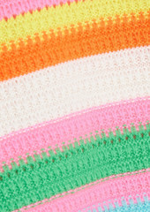 Autumn Cashmere - Striped pointelle-knit cashmere sweater - Multicolor - S