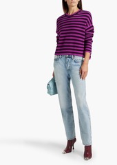 Autumn Cashmere - Striped ribbed cashmere sweater - Purple - S