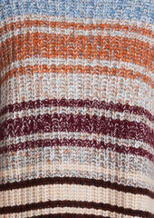 Autumn Cashmere - Striped ribbed cashmere turtleneck sweater - Multicolor - S