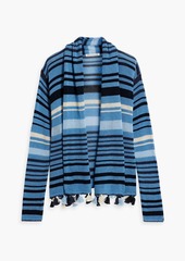 Autumn Cashmere - Tasseled striped cotton cardigan - Blue - S