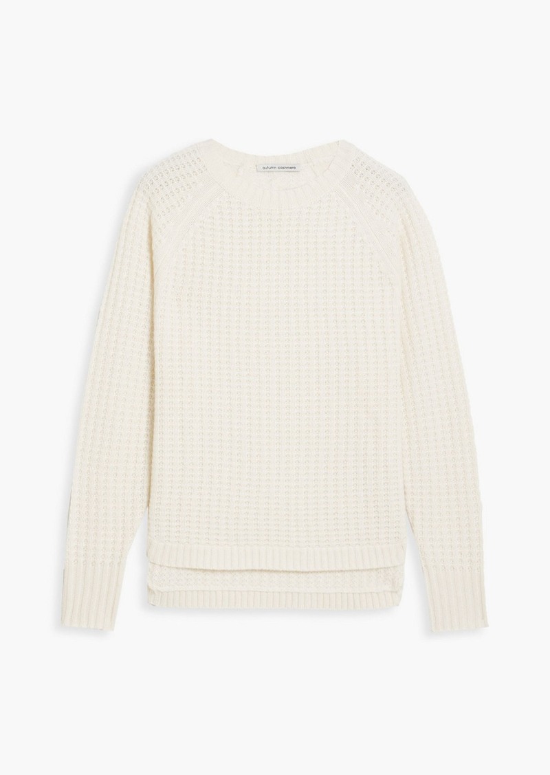 Autumn Cashmere - Waffle-knit cashmere sweater - White - XS