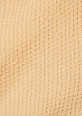 Autumn Cashmere - Waffle-knit cotton polo sweater - Orange - S