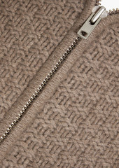 Autumn Cashmere - Waffle-knit zip-up cardigan - Neutral - M