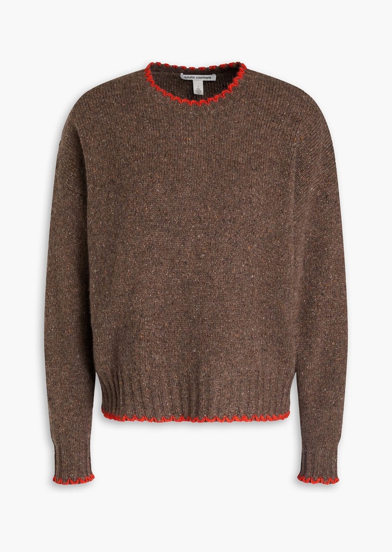 Autumn Cashmere - Whipstitched cashmere sweater - Neutral - S