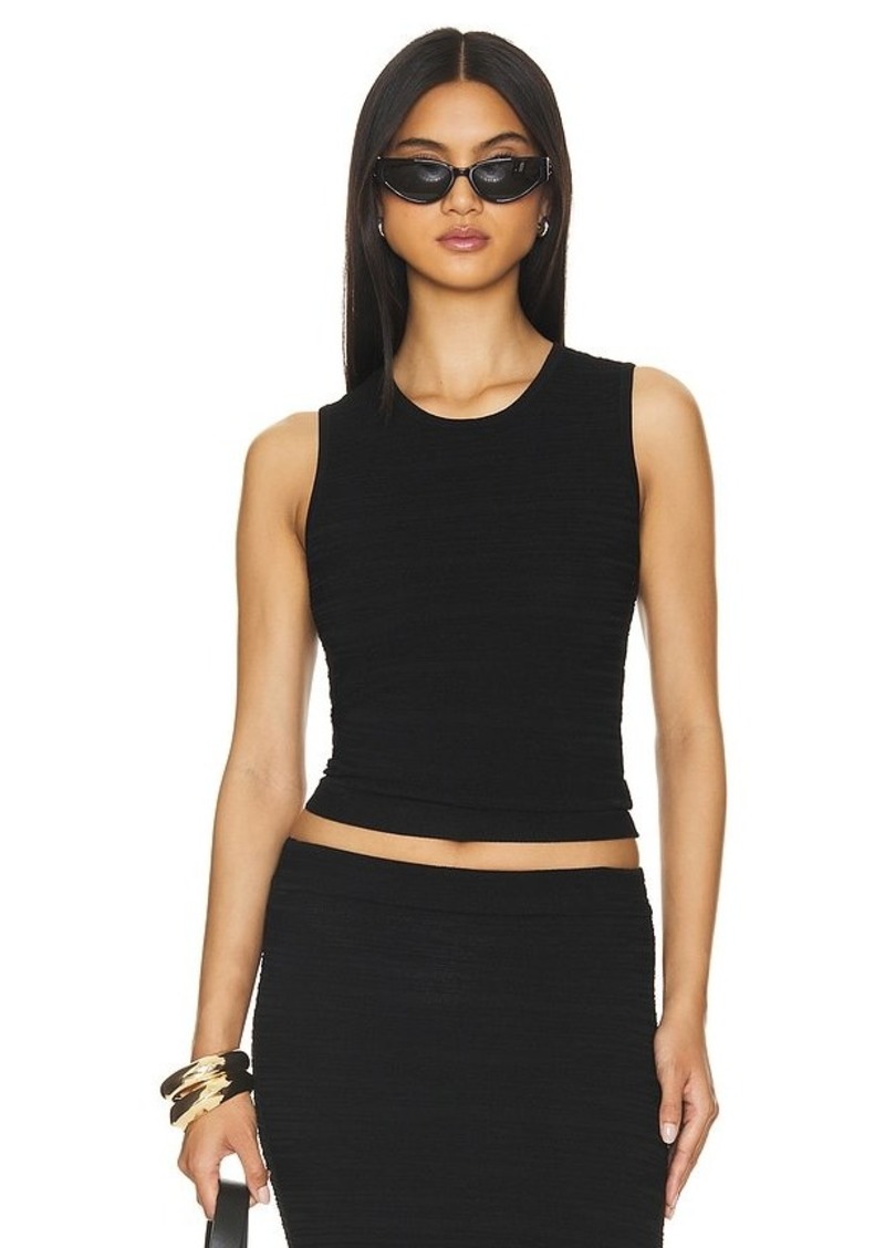 Autumn Cashmere Broken Stitch Crop Tank