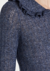 Autumn Cashmere Cashmere Ruffle Collar Sweater